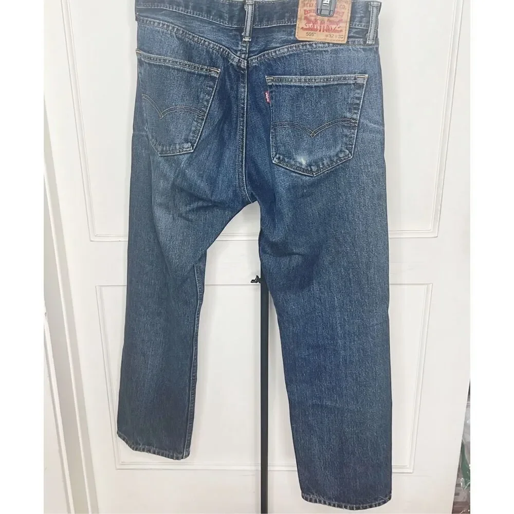 Levi’s Men’s 505 Blue Jeans 32x 30 Straight Leg